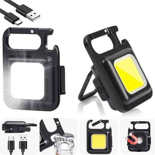 Rechargeable Type C Flashlight Black 500mAh Portable Camping