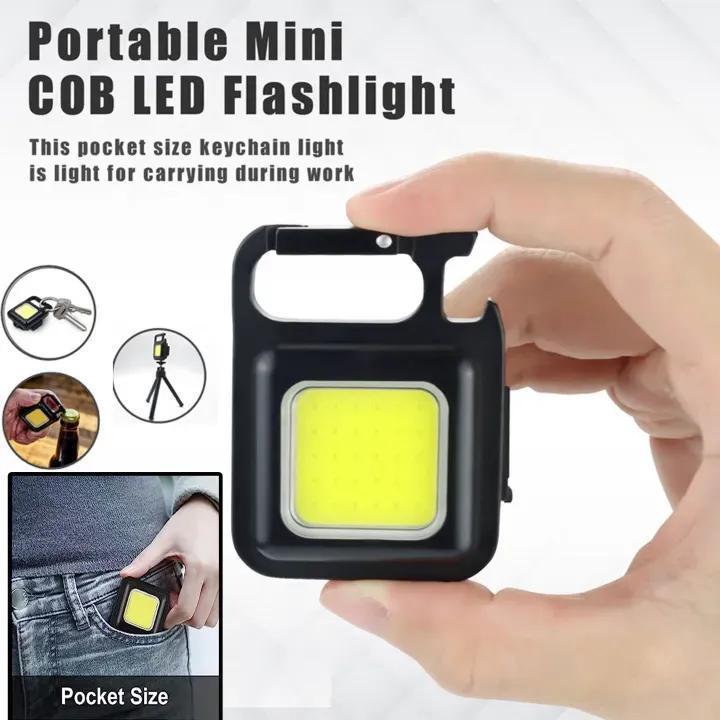 Rechargeable Type C Flashlight Black 500mAh Portable Camping