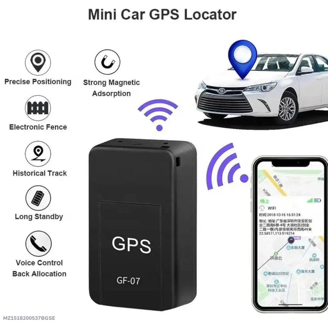 Mini Car GPS Tracker Black Waterproof Durable