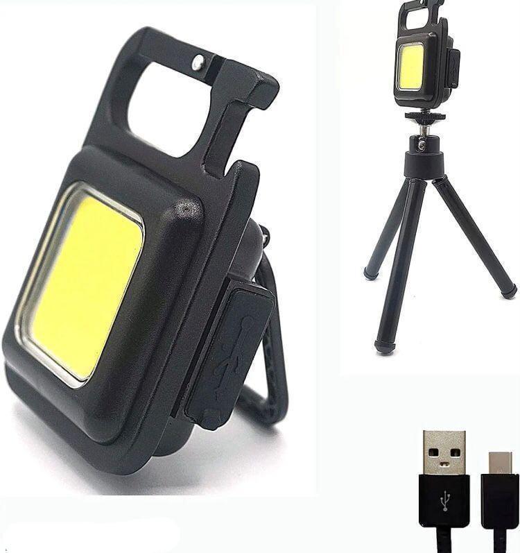 Rechargeable Type C Flashlight Black 500mAh Portable Camping